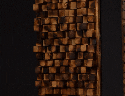 Natural wood wall W0002