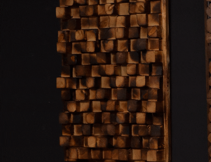 Natural wood wall W0002