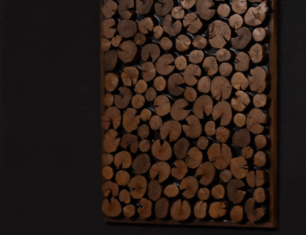 Natural wood wall W0003