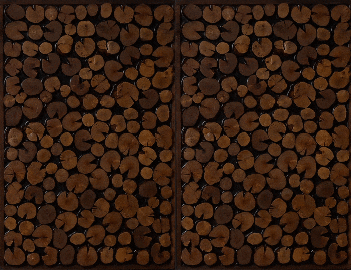 Natural wood wall W0003